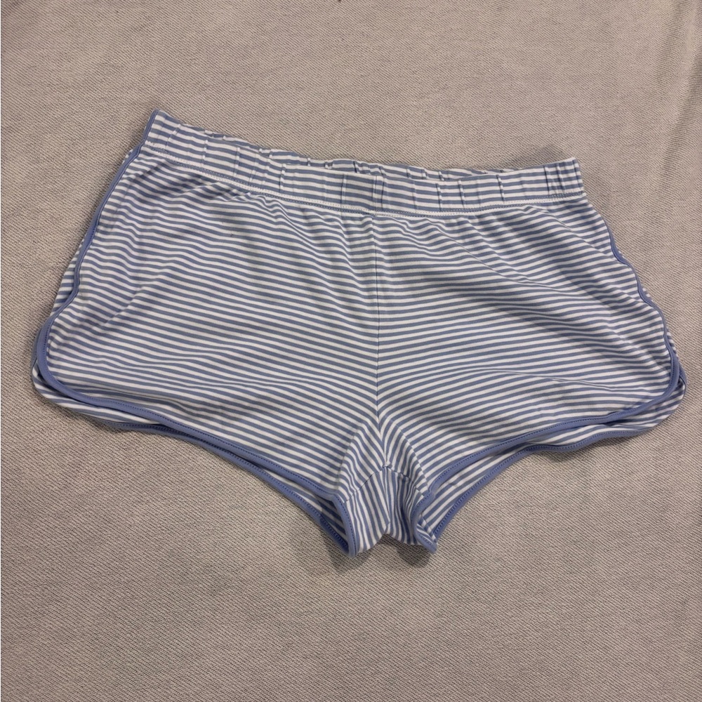 Lake pajama shorts. Blue with stripes. Women medium.